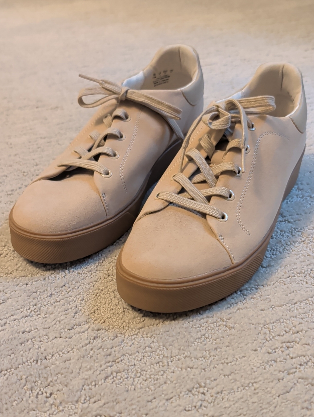Naturalizer Neutral Suede Gum Sole Sneakers